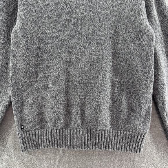 Chaps Cardigan Men M Heather Gray Grandpa Shawl V-Neck Button Up Sweater - Picture 7 of 12